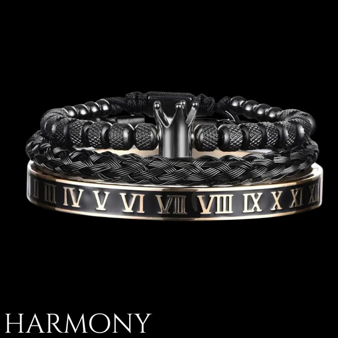 צמיד יד שחור רויאל כתר Top G topgentlemans